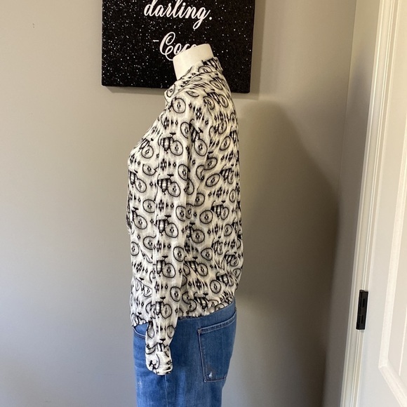 Anthropologie Maeve Anni Popover Bicycle Blouse Sz 2 - Picture 8 of 13